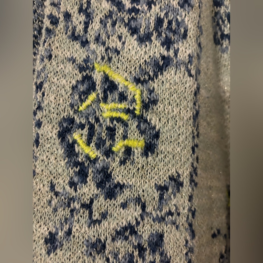 Anthropologie Blue and Green Patterned cardigan - Picture 5 of 7